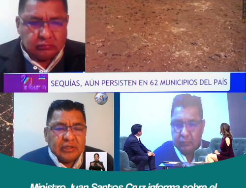 Ministro de Medio Ambiente y Agua Juan Santos Cruz informa sobre el Plan Plurinacional de respuesta Inmediata a la Sequía